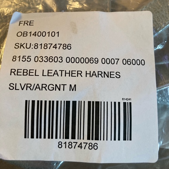 Free People Rebel Leather Harness, Color Stardust, M $98.00 NWT - Picture 11 of 11